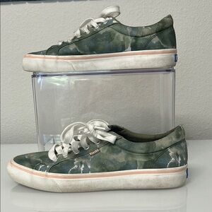 Keds Double Kick Forest Green Tie-Dye Sneakers